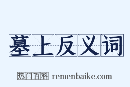 墓上反义词是什么意思的图片